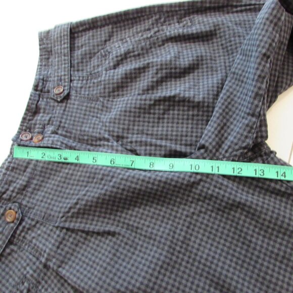 Sundance 'Vie De Reve' Cotton/Linen Navy Check High Rise Paperbag Ankle Pants 8 - Picture 12 of 16